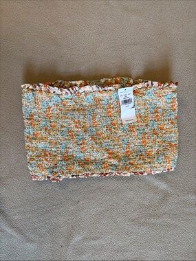 NWT Smocked Floral Tube Top